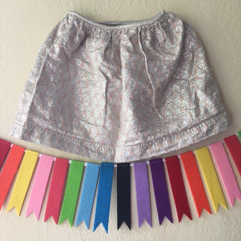 PEEK silver metallic skirt